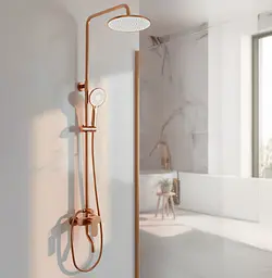 Душова система з виливом Rea Drop brushed copper REA-P7064 - мініатюра 2