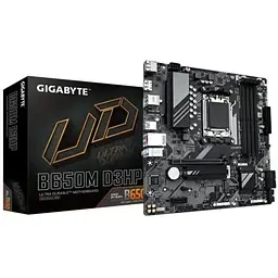 Материнська плата AM5 Gigabyte B650M D3HP, B650, 4xDDR5, Int.Video (CPU), 4xSATA3, 2xM.2, 1xPCI-E 4.0 16x, 1xPCI-E 3.0 1x, Realtek 7.1, Realtek 2.5Gb, 7xUSB3.2/6xUSB2.0, HDMI/2xDP, MicroATX