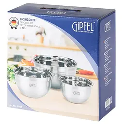 Набір мисок Gipfel Horizonte 16х10см 1.5 л, 20х12 см 2.7 л, 24х13 см 4.2 л (51159) - мініатюра 2