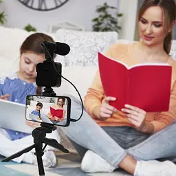 Комплект для влогінгу VIDEO-MAKING KIT AY49 для смартфона з перехідником Type-C • Набір блогера для телефону 4в1 AY-49 - мініатюра 3