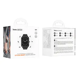 Смарт-годинник Hoco Y27 Smart sports watch (call version) Black - мініатюра 5