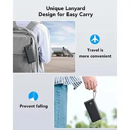 Портативний зарядний пристрій Vrurc 10000 mAh з вбудованими кабелями USB C - мініатюра 7