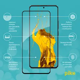 Скло захисне Piko Full Glue Xiaomi Poco X6 Black (1283126588730) - мініатюра 2