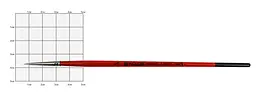 Пензель синтетика кругла Carrot 1097R №000 коротка ручка KOLOS (4823064901580)
