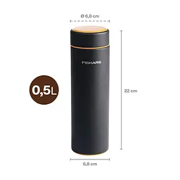 Термос Fiskars On-the-go 0.5 л, колір чорний (1078699) - мініатюра 2