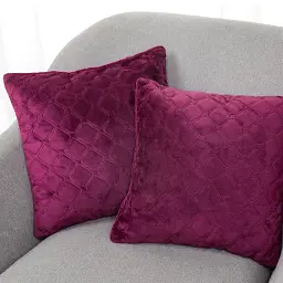 Подушка декоративная ТЕП VELOUR 40x40 см бордовая - миниатюра 5