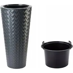 Горщик для квітів Form-Plastic Makata Slim-40 63 л антрацит (2850-014)