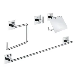 Набір аксесуарів 4 в 1 для ванної кімнати Grohe QuickFix Start Cube 41115000, Хром