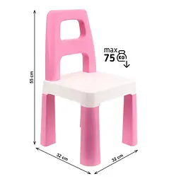 Дитячий стілець "Kids Chair" ТехноК 0167TXK рожевий, до 75 кг - мініатюра 4