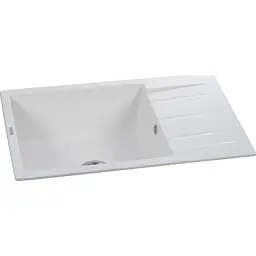 Мийка кухонна GRANADO NAVIA white з сифоном (775*495mm.) (gr3805) - мініатюра 2