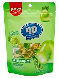 Желейні цукерки Amos 4D Fruit Gummy Pear Burst 170г