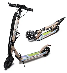 Самокат Scale Sports 80-95х53х12 см Бежевий 000283592 - мініатюра 2