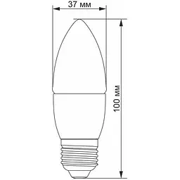 Світлодіодна лампа LED Videx C37e 7W E27 4100K (VL-C37e-07274) - мініатюра 3