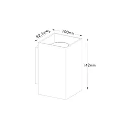 Бра Zuma Line 92697 SANDY WL SQUARE WHITE - мініатюра 2