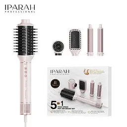 Фен-стайлер IPARAH P-505G PINK мультистайлер 5-в-1 з насадками для укладання та завивання, 3 швидкості та 3 температурні режими - мініатюра 2