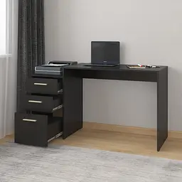 Комп'ютерний стіл з ящиками id A-187 1385x756x502 мм Чорний - мініатюра 2