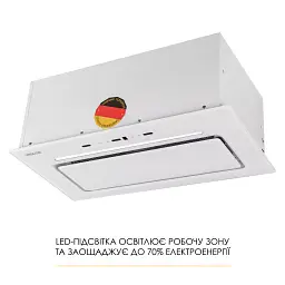 Витяжка повновбудована WEILOR LUMINA WBG 68 WHITE - мініатюра 7