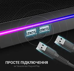 Охолоджувальна підставка для ноутбука до 17,3 дюймів GamePro GPCP-940 6xfans - мініатюра 13