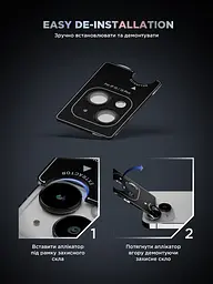 Захисне скло для камери Apple iPhone 15/15 Plus, Supreme BI, чорний колір, з рамкою, глянцеве скло для захисту лінз, протиударне, прозоре, з клейовим шаром по контуру, не впливає на якість фото, ArmorStandart (ARM76585) - мініатюра 11