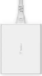 Зарядний пристрій мережевий 108Вт 2хUSB-С GAN PD PPS/2хUSB-A білий Belkin teh0018773