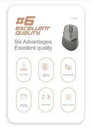 Миша бездротова 2 режимна Apayado T02 Pro Dual Mode Wireless Mouse сіра - мініатюра 7