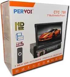 Автомагнітола 1DIN з висувним екраном 7 GPS XPRO CTC-708-10 (41105-CTC-708_2520) - мініатюра 2