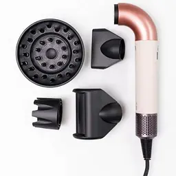 Фен-стайлер для волосся Super Hairdryer 1600 Вт 4 насадки, рожевий - мініатюра 3