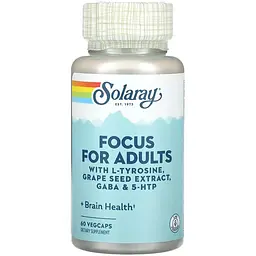 Комплекс для концентрації Solaray Focus for Adults 60 веганських капсул