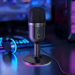 Мікрофон Hoco L25 Bright USB desktop microphone Black - мініатюра 4