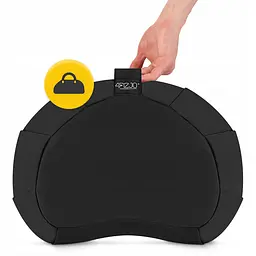 Подушка для йоги та медитації 4FIZJO Zafu напівкругла 40 x 30 x 12 см Black (P-5907739315519) - мініатюра 6