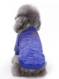 Кофта для собак та котів EcoToys Navy Blue S ряба синя A: 25 см B: 34 см C: 20 см S-7111 - мініатюра 7