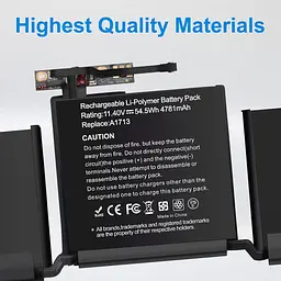 Аккумулятор MacBook Pro 13″ A1708 4781 мА·ч - миниатюра 5