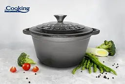 Каструля з кришкою Heinner Marble Grey чавунна емалірована сірий мармур (HR-ZVC-C22) - мініатюра 5