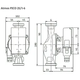 Циркуляційний насос Wilo Atmos PICO 25/1-6 (4232694) - мініатюра 2
