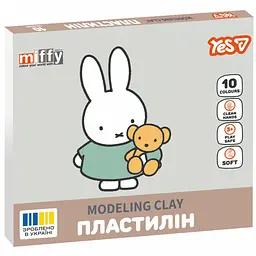 Пластилін Yes Miffy 10 кольорів 200 г (540718)