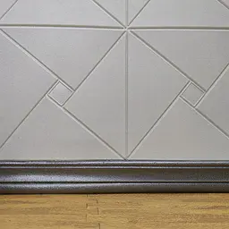 Самоклеючий гнучкий плінтус 3D Loft (багет) срібло 2400х80мм