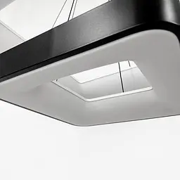 Двоярусна підвісна LED люстра в чорному квадратному корпусі 58 та 38 см | Line F | Арт. MJ312-600+400 BK - мініатюра 3