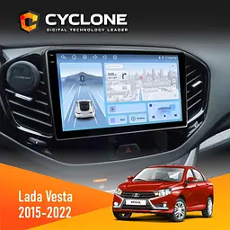 Штатна магнітола Lada Vesta 2015-2022 Cyclone C9-012 4x64, DSP, 4G Cyclone (НФ-00007930)