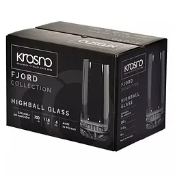Набір високих склянок Krosno Fjord скло 350 мл 6 шт. (898902) - мініатюра 3