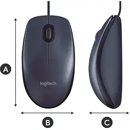 Миша провідна Logitech B100 Business (910-003357) чорна - мініатюра 6