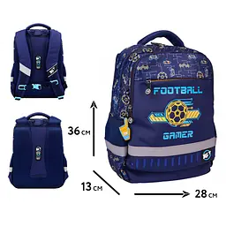 Рюкзак шкільний YES S-52 Ergo Football Gamer (559891) - мініатюра 16