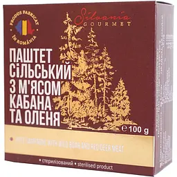 Паштет Silvania Gourmet Сільський з м'ясом кабана і оленя 100 г