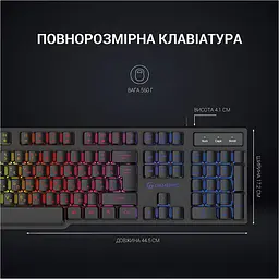 Клавіатура GamePro GK380 USB Black [111019] - мініатюра 8
