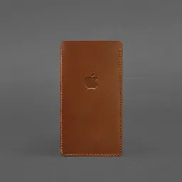 Шкіряний чохол для iPhone 13 Світло-коричневий - мініатюра 4