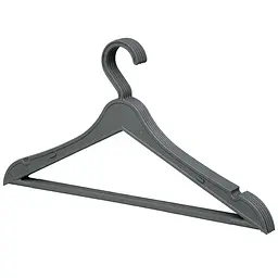 Вішалка плечики для одягу Violet House 2000 пластикова Gray 5 шт. (2000 PLASTIC HANGER Gray)