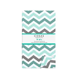 Простирадло Cosas на резинці в дитяче ліжечко 60х120 mint zigzag, м'ята (ZigMintGrey_120) - мініатюра 2