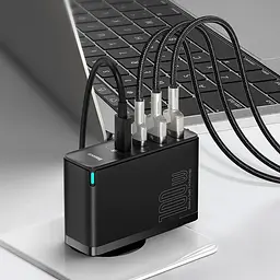 Мережевий зарядний пристрій Baseus GaN2 Pro Quick Charger 2C+2U 100W Black (CCGAN2P-L01) [79351] - мініатюра 6