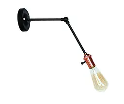 Бра настінне Levistella 752WT1906-1, E27, 60W, чорний метал, рожеве золото, для дому