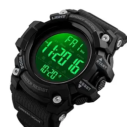 Наручний годинник чоловічий Skmei 1384 Black (12356) - мініатюра 3