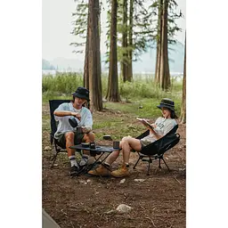 Крісло складане Naturehike Clamshell 001 Triangle Folding Moon Chair, чорний - мініатюра 4